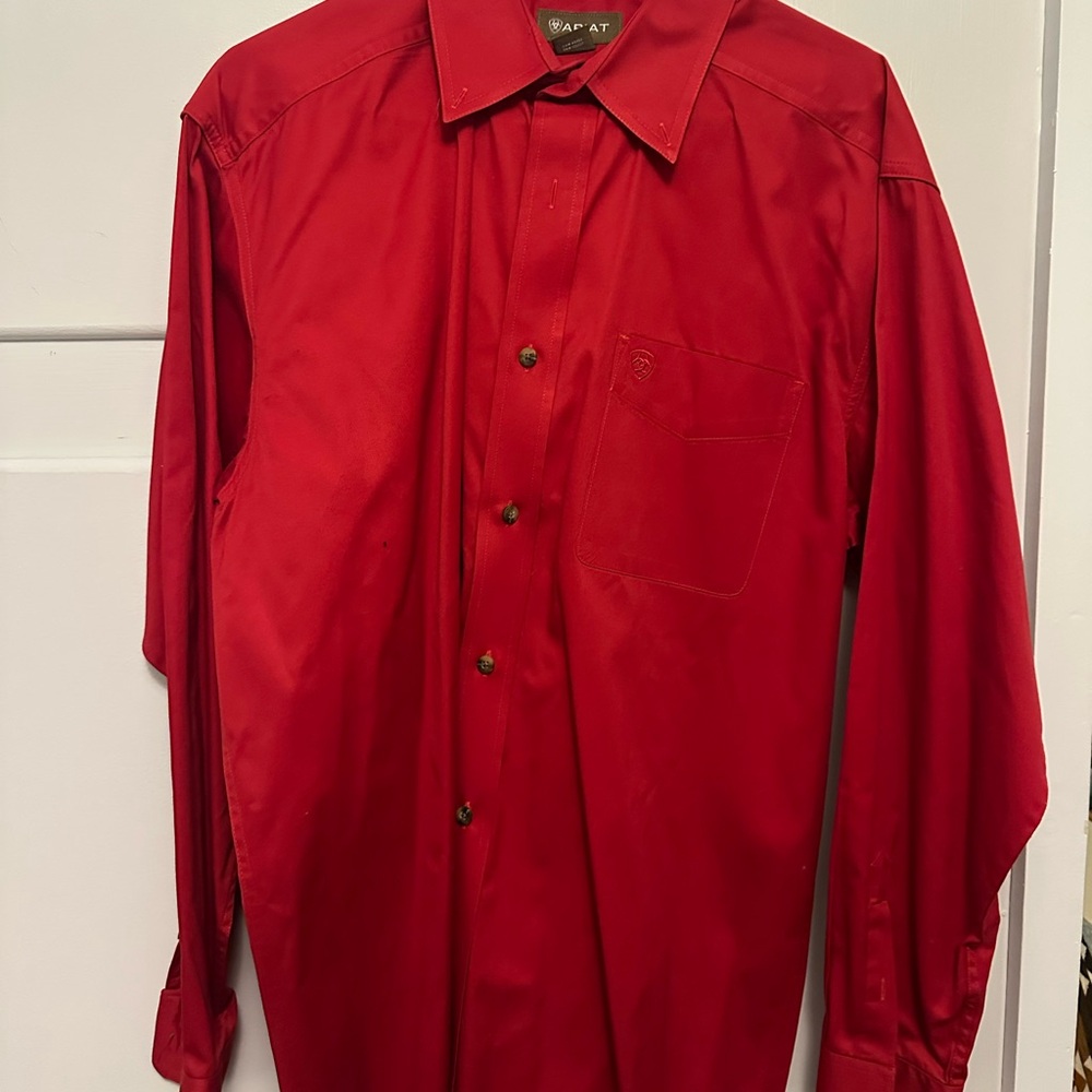 Ariat Men's Red Dress Shirt